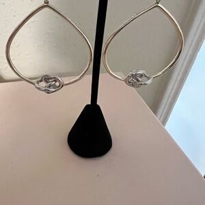 Elegant Gold and Silver Hoop Earrings